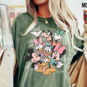 Retro Mickey and Friends Signatures Shirt, Magical Shirt, Disney Characters Tee, Disney Mouse Head Tee, Mickey & Co Gift, Disney Tee