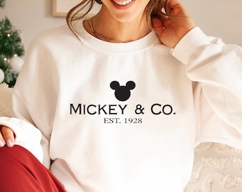 Mickey & Co Sweatshirt, Retro Vintage Disney Shirt, Disney Family Matching Sweater, Disneyland Tee, Disney Gift for Girl, Disneyworld Shirt