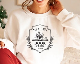 Belle's Book Shop Sweatshirt, Belle Princess T-Shirt, Beauty and the Beast Sweat, Book Lover Gift, Family Vacation Trip Hoodie