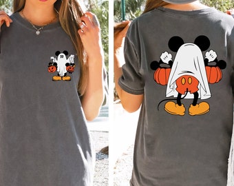 Comfort Colors® Disney Mickey Halloween Shirt, Mickey Ghost Shirt, Retro Mickey Spooky Shirt, Mickey's Not So Scary, Disney Halloween Shirt