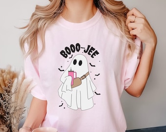 Comfort Colors® Cute Boo Jee Shirt, Halloween Ghost Shirt, Boo Shirt, Spooky Ghost Shirt, Spooky Season Ghost Shirt, Spooky Vibes Shirt