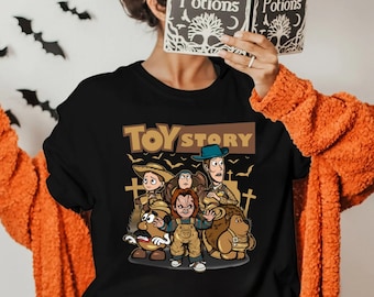 Comfort Colors® Disney Halloween Shirt, Toy story skeleton Halloween Shirt, Halloween Shirt, Disney Toy story Characters Halloween Tee