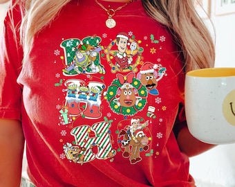Ho Ho Ho Toy Story Christmas Shirt, Toy Story Kids Shirt, Woody Buzz Lightyear Jessie Bo Peep Christmas sweatshirt,WDW Disneyland Sweatshirt