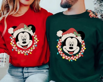 Disney Mickey Minnie Christmas Shirt, Couple Disney Family Christmas Shirt, Mickey Christmas, Christmas Family Shirt, Disneyland Christmas