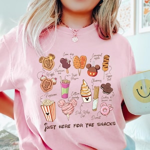 Just Here For The Snacks Shirt, Mickey And Friends T-Shirt, Disney Snacks Sweater, WDW Family Trip Tee, Disney Food Shirt, Disney Vacay Mode