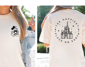 Comfort Colors® The Happiest Place One Earth Shirt, Magical Castle Shirt, Mickey Castle Shirt, Disney Vacation Shirt, Magical Kingdom Shirt