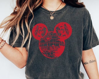 Comfort Colors® Mickey Death Star, Star Wars Shirt, Disney World Shirt, Star Wars Vintage shirt, Star Wars Gift, Disney Man Shirt, Star Wars