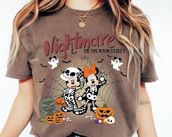 Comfort Colors® Disneyland Halloween Nightmare Shirt, Mickey Minnie Halloween Shirt, Vintage Disneyworld Halloween Shirt,Mickey Not So Scary