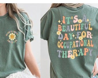 Comfort Colors® Retro Occupational Therapy Shirt, Cute OT Shirt, Special Education Shirt, Funny Therapist Shirt, Aesthetic Therapy Shirt
