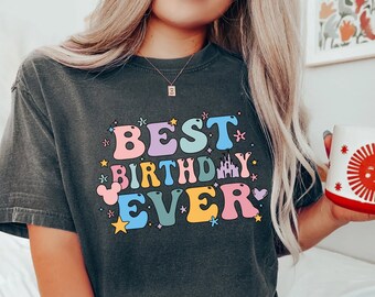 Comfort Colors® Best Birthday Ever Shirt, Disney Ears Birthday Shirt, Retro WDW Bday Shirt, Magical Bday Shirt, Kids Toddler Baby Adult