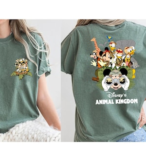 Comfort Colors® Mickey and Friends Safari Shirt, Two-sided Disney Animal Kingdom Shirt, Disney Family Safari Trip Shirt,Animal Kingdom Shirt