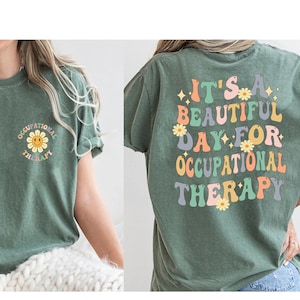 Comfort Colors® Retro Occupational Therapy Shirt, Cute OT Shirt, Special Education Shirt, Funny Therapist Shirt, Aesthetic Therapy Shirt