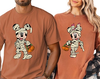 Comfort Colors®Mickey mummy shirt, Minnie mummy t-shirt, Mickey and Minnie halloween tee, Disney halloween gift shirt, Funny halloween tee