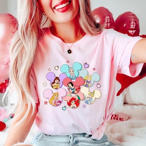 Retro Disney Princess Shirt, Valentine Princess Shirt, Disney Trip T-Shirt, Disney Princess, Disneyworld Princess Gift