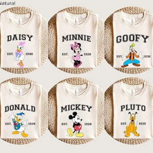 Disney Characters Shirt, Disney Character Sweatshirt, Vintage Disney Character Shirt, Mickey / Minnie / Donald