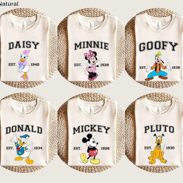 Disney Characters Shirt, Disney Character Sweatshirt, Vintage Disney Character Shirt, Mickey / Minnie / Donald