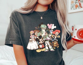 Comfort Colors® Vintage Disney Toy Story Land To Infinity and Beyond 1995 Shirt, Toy Story Characters Shirt, Disneyland Trip Shirt,Toy Story