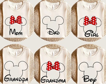 Custom Disney Family Shirt, Family Disneyworld Shirt, Mickey Sketch Shirt, Minnie Women Shirt, Disney World Trip Shirt, Mickey Couple Shirt