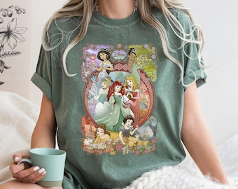 Comfort Colors® Vintage Princess Shirt, Retro Princess Tour Shirt, Vintage Disney Shirt, Disney Princess Shirt,