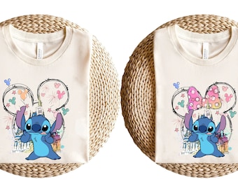 Stitch Couple Shirt, Disney Tee, Disney Stitch Shirt, Stitch Disneyworld Shirt, Disney Vacation Shirts, Disney Castle Shirt, Magic Kingdom