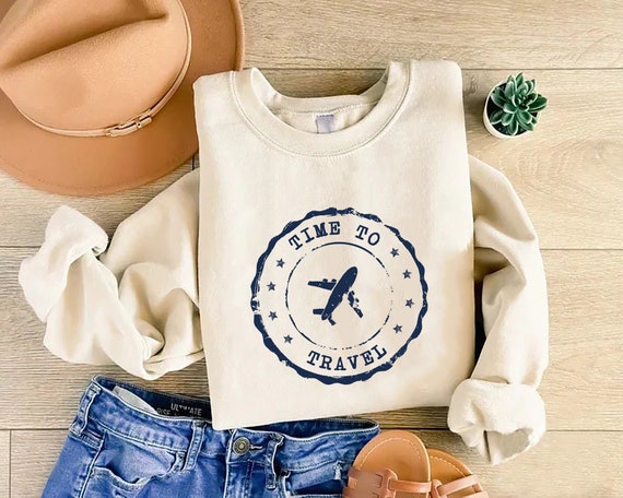 Time to Travel Sweater, Adventure Sweater, World Map Travel T-shirt, Unisex Sweatshirt And Hoodie, Road Trip, Traveler Gift,Wanderlust Shirt