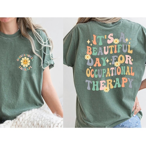 Comfort Colors® Retro Occupational Therapy Shirt, Cute OT Shirt, Special Education Shirt, Funny Therapist Shirt, Aesthetic Therapy Shirt