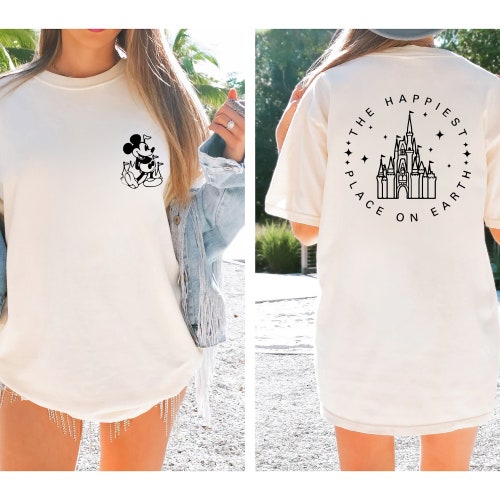 Comfort Colors® The Happiest Place One Earth Shirt, Magical Castle Shirt, Mickey Castle Shirt, Disney Vacation Shirt, Magical Kingdom Shirt