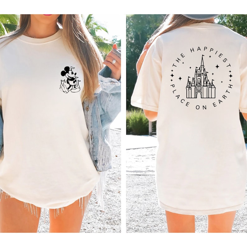 Comfort Colors® The Happiest Place One Earth Shirt, Magical Castle Shirt, Mickey Castle Shirt, Disney Vacation Shirt, Magical Kingdom Shirt