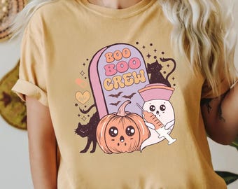 Boo Boo Crew Shirt, Halloween Nurse Shirt, Spooky Nurse Sweatshirt, Nurse Halloween Gifts, Halloween Party Shirt, Nurse Halloween T-shirt