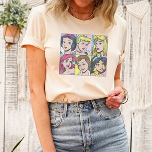 Comfort Colors® Disney Princess Vintage shirt, Ariel Bella Aurora Snow White Princess Shirt, WDW Princess Shirt, Disneyland Shirt image 5