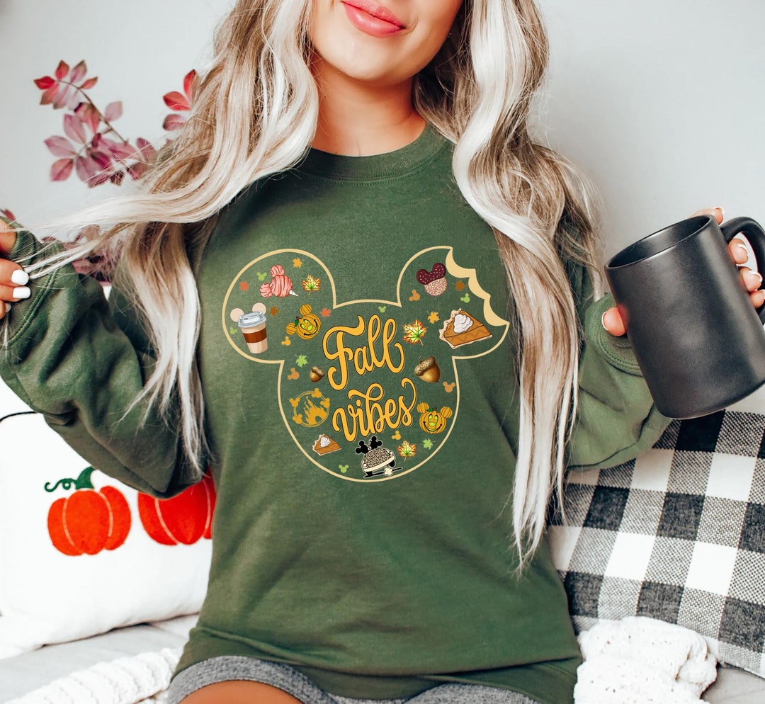 Disney Fall Shirt, Mickey Fall Vibes Shirt, Fall Vacation Hoodie ...