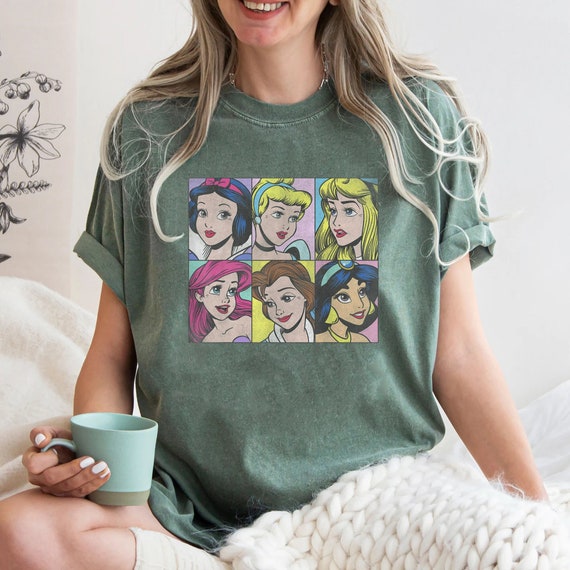 Comfort Colors® Disney Princess Vintage shirt, Ariel Bella Aurora Snow White Princess Shirt, WDW Princess Shirt, Disneyland Shirt
