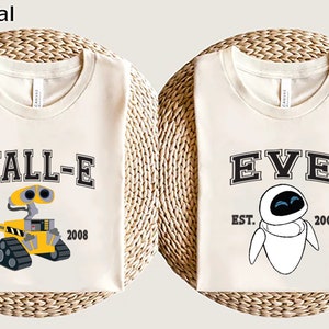 Wall-E and Eve Shirts, Wall-E and Eve Couple Shirts, Wall-E and Eve Matching Shirts, Disney Couples Shirts, Disney Trip Shirt