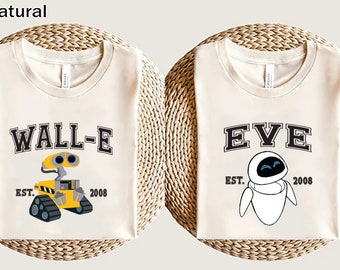 Wall-E and Eve Shirts, Wall-E and Eve Couple Shirts, Wall-E and Eve Matching Shirts, Disney Couples Shirts, Disney Trip Shirt