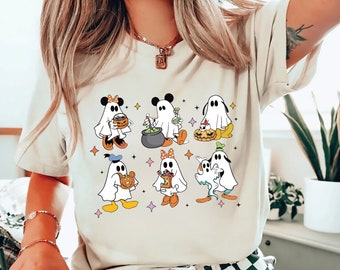 Comfort Colors® Halloween Disney Shirt, Mickey and Friends Ghost Shirt, Disney Spooky Halloween Tee, Disneyland Shirts, Disney Ghost Shirt