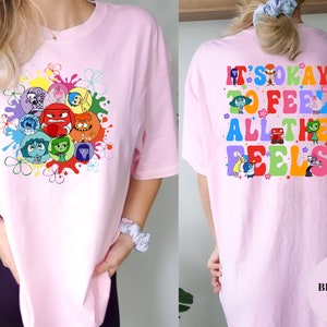 Comfort Colors® Disney Every Day Is Full Of Emotions,Inside Out It's Okay To Feel All The Feels Shirt, Mental Health shirt, Speech Therapy