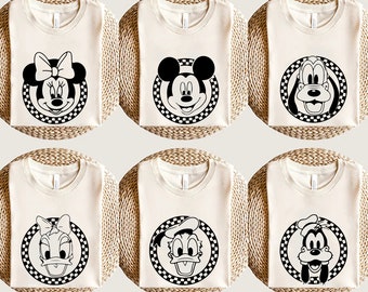 Disney Characters Shirt, Disney Character Sweatshirt,  Disney Character Shirt, Mickey / Minnie / Donald