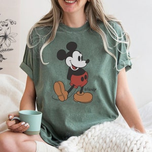 Comfort Colors® Disney Classic Mickey Mouse Pose Sweatshirt, Mickey Hoodie, Disneyland Holiday Vacation T-Shirt, Disney Retro T-Shirt