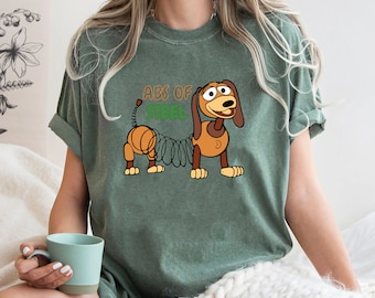 Comfort Colors® ABS Of Steel Slinky Dog Shirt, Toy Story Funny Shirt, Great Disney Gift Ideas Men Women, Toy Story Slinky Dog Shirt