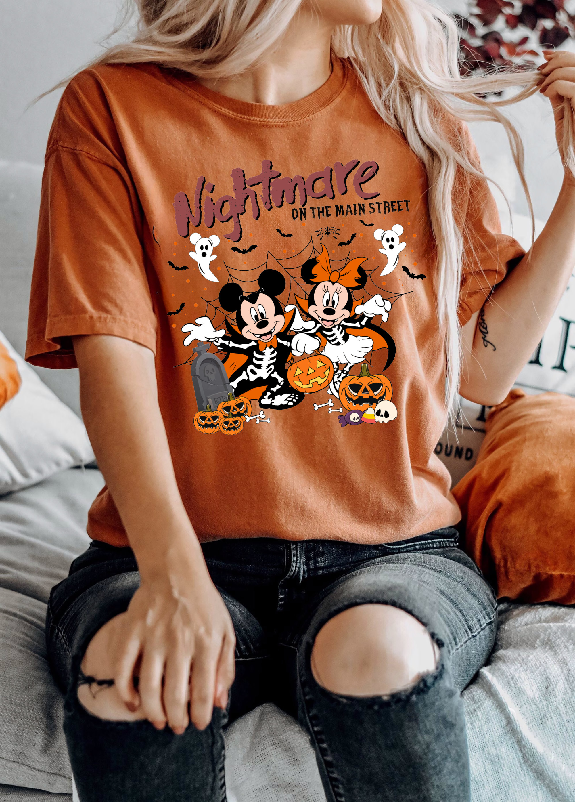 Disney nightmare 柄シャツ　Lサイズ Amazon.com: Disney Mens Jack Skellington Shirt - The Nightmare
