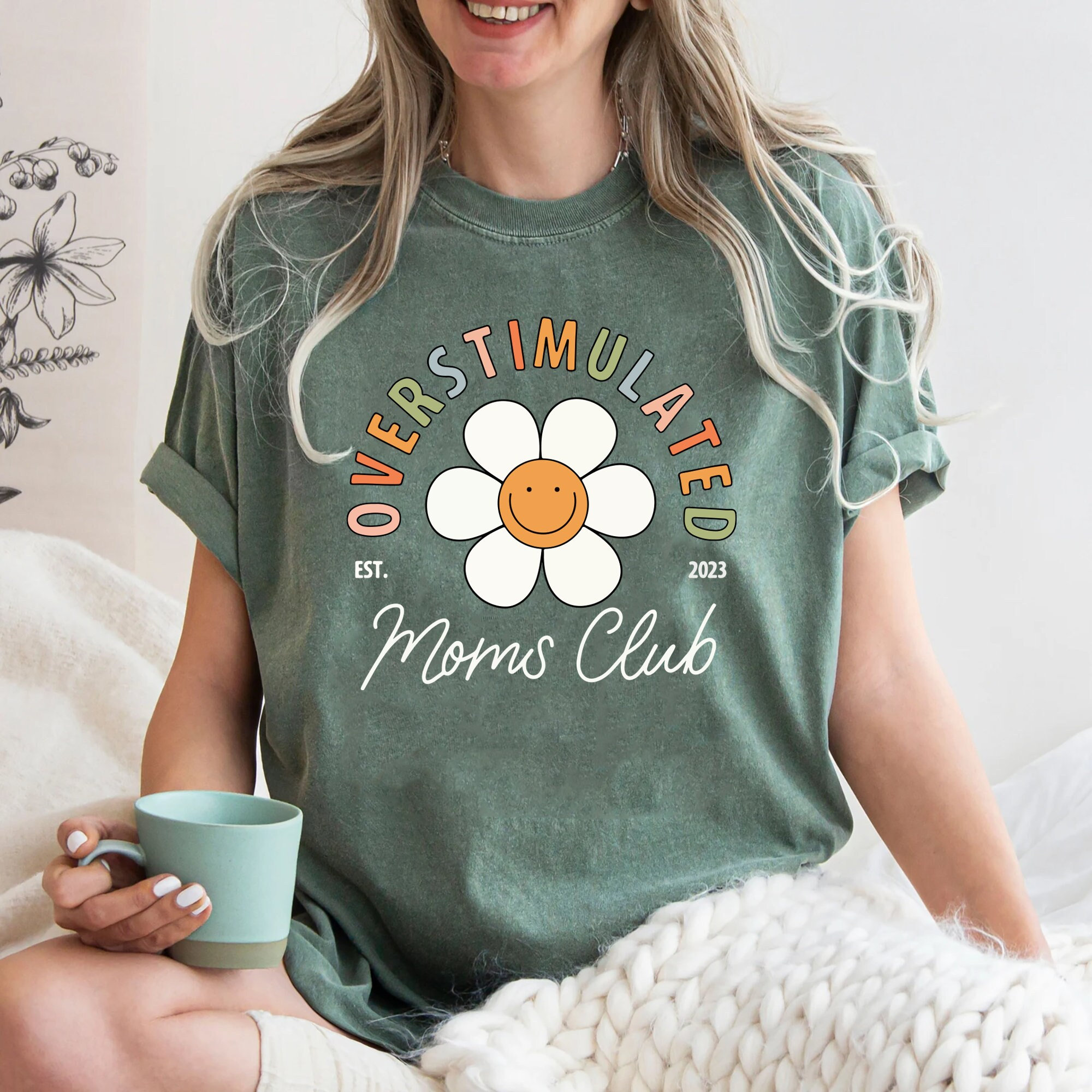 Comfort Colors® Custom Overstimulated Moms Club Comfort Colors Shirt, Mama Comfort Colors T-Shirt, Comfort Colors Mom Shirt