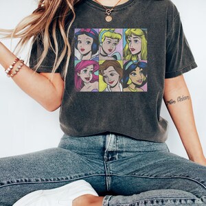 Comfort Colors® Disney Princess Vintage shirt, Ariel Bella Aurora Snow White Princess Shirt, WDW Princess Shirt, Disneyland Shirt image 4