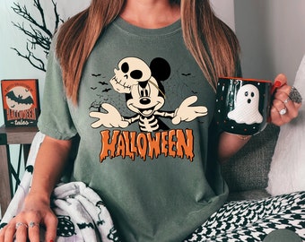 Comfort Colors® Retro Disney Halloween Shirt, Halloween Mickey Shirt, Vintage Disney Halloween Mickey Not So Scary