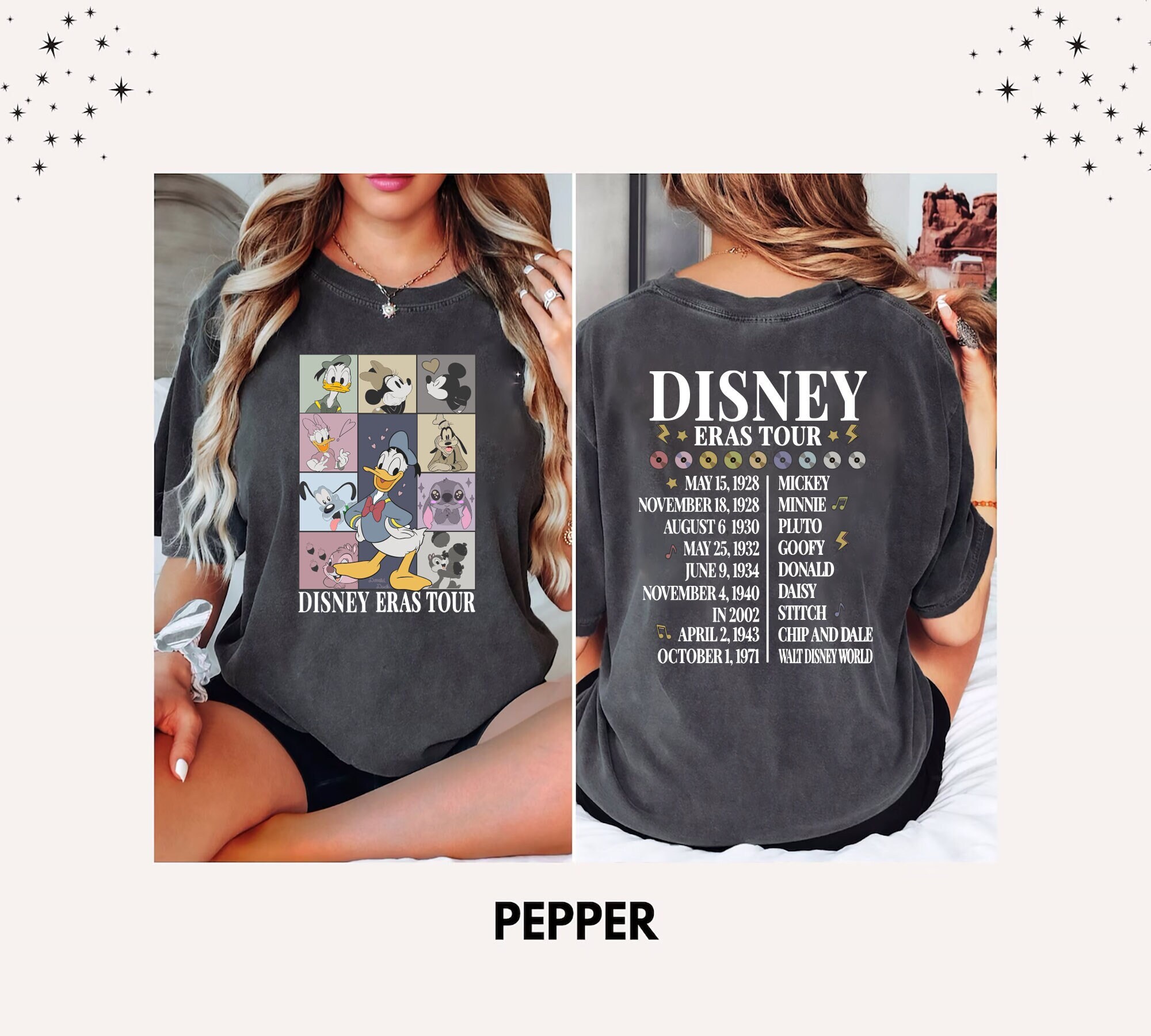 Comfort Colors®vintage Disneyland Eras Tour Donald Duck Shirt 