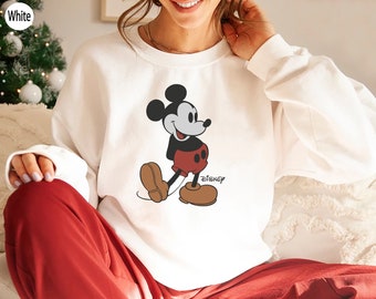 Disney Classic Mickey Mouse Pose Sweatshirt, Mickey Hoodie, Disneyland Holiday Vacation T-Shirt, Disney Retro T-Shirt