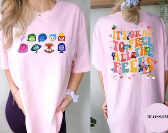 Comfort Colors® Disney Inside Out It's Okay To Feel All The Feels Shirt, Mental Health shirt, Inclusion Shirt, Speech Therapy Shirt