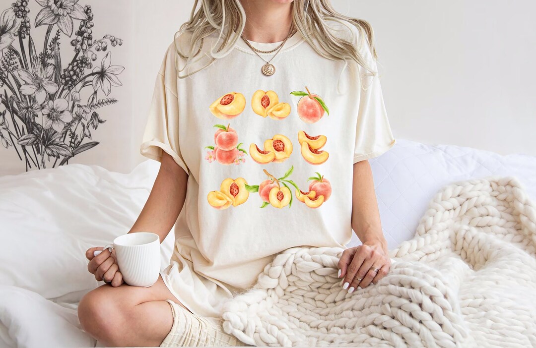Breath Contrast Trim Shirt Peach
