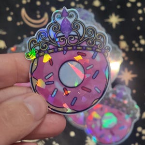 Royal Donut holografische vinylsticker kerkercrawler Carl