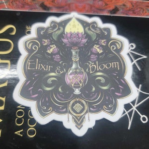 Sticker Elixir & Bloom Logo ~ Sticker botanique Spell Bottle Blue Lotus