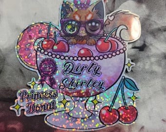 Princess Donut Dirty Shirley Holographic Vinyl Sticker Dungeon Crawler Carl